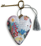 Friends Are Flowers in the Garden of Life Art Heart by Demdaco