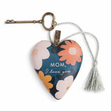 Mom I Love You Art Heart with Key