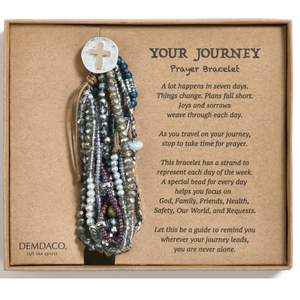 Gray Your Journey Prayer Bracelet