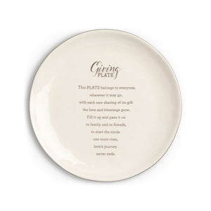 Demdaco Ceramic Giving Plate, 9.5"