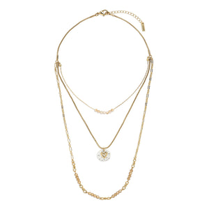 Demdaco Champagne Your Journey Layered Love Necklace, 24"