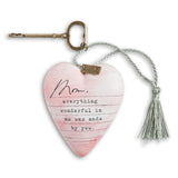 Demdaco Mom Dear You Art Heart Sculpture, 3.5"