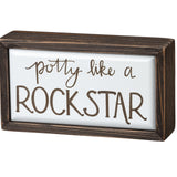 Box Sign - Potty Like A Rock Star