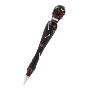 Sugar Skull Day of the Dead Pen, Black