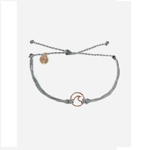 Pura Vida Wave Gray & Rose Gold Bracelet