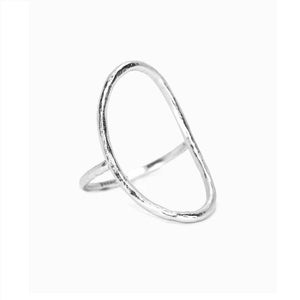 Pura Vida Open Oval Ring Silver