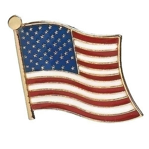 Waving American Flag Pin