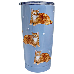 Tabby Orange Cat Stainless Steel 16 Oz. Tumbler