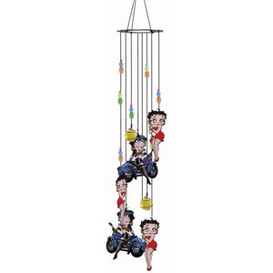 Spoontiques Metal Betty Boop Biker Wind Chime