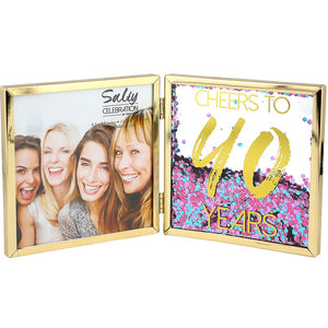Cheers to 40 Years Hinged Birthday Sentiment Frame