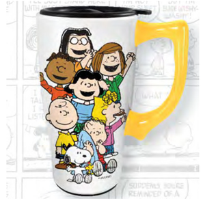 Snoopy and The Peanuts Gang 18 oz. Ceramic Travel Mug