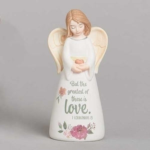 But the Greatest of These is Love Small Angel Figurine