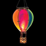 Hot Air Balloon Solar Lantern Rainbow Small 15"
