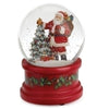 Here Comes Santa Delivering Toys 100mm Musical Snow Water Globe