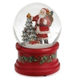 Here Comes Santa Delivering Toys 100mm Musical Snow Water Globe