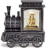 All Aboard Skeleton in Vintage Train Engine LED Light Up Glitter Water Lantern
