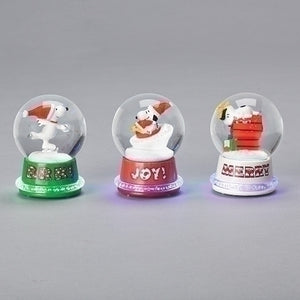 Holiday Snoopy Small Neon Water Globe