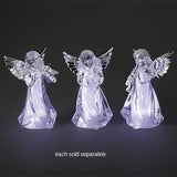 4.5" Color Changing LED Light Up Clear Acrylic Angel Figurine
