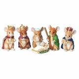 Christmouse Pageant Mice Holy Family with Three Kings Nativity Scene Figurine Set of 6