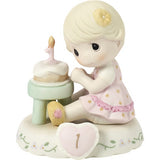 Growing In Grace, Age 1, Blonde Girl Figurine