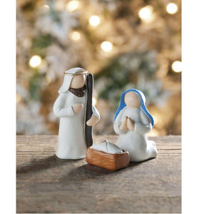 Mini Holy Family Nativity Figurine Set of 3