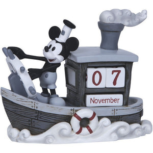 Disney Steamboat Willie Mickey Mouse Perpetual Calendar, Figurine