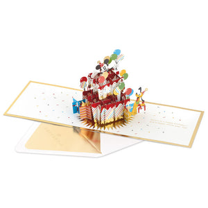 Hallmark Disney Mickey Mouse Cake 3D Pop-Up Birthday Card
