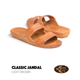 Pali Hawaii Classic Jandal Light Brown Two Straps Unisex  Adult Sandals