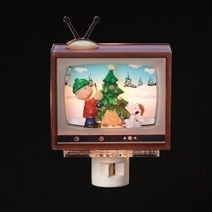 Peanuts Snoopy and Charlie Brown by Camp Fire TV Box Plug-In Nightlight