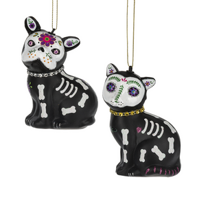 Day of the Dead Cat and Dog Ornament