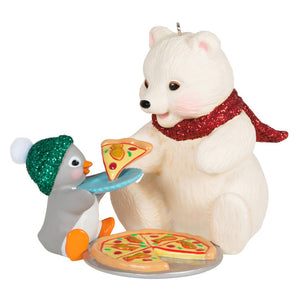 Hallmark 2023 Snowball and Tuxedo Sharing a Slice Ornament
