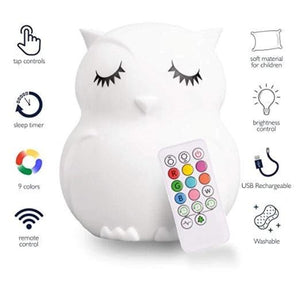 Owl Lumi Pet Soft Silicone Nightlight with Remote Control