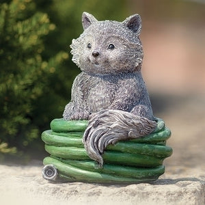 8.75" Fox on Garden Hose Statue