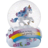 Believe In Magic Unicorn Musical Snow Globe