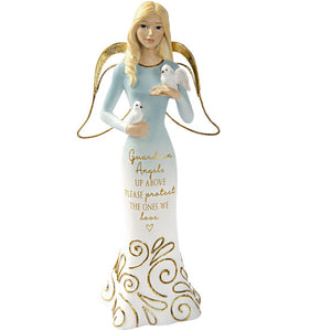 Guardian Angel with Doves Figurine 9"