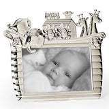 Silver Noah's Ark Picture Frame Holds 4" x 6" Photo