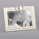Together Forever Wedding Frame with Rings in Ivory Enamel