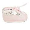 Baby Girl's Pink Shoe Bank with Jewels and Ribbon Laces