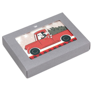 Hallmark Disney Mickey Mouse in Old Red Truck Blank Christmas Note Cards, Pack of 10