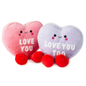 Hallmark Better Together Conversation Hearts Magnetic Plush, 4.75"