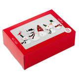 Hallmark Dapper Holiday Snowmen Boxed Christmas Cards, Pack of 40