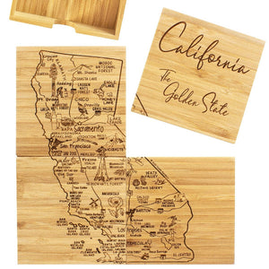 California State Puzzle 4-Pc. Coaster Set with Case