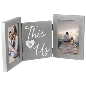 Malden This is Us Tri-Fold Double Picture Frame Holds Two 4" x 6" Photo