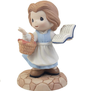 Precious Moments Disney Beauty and The Beast Dream of Adventure Belle Bisque Porcelain Figurine