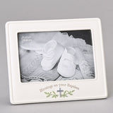 Blessings on Your Baptism Resin Picture Frame Holds 4"x6" Photo