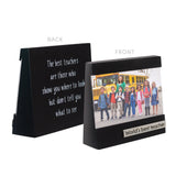 World's Best Teacher Wedge Picture Frame with Sentiment Holds 4"x6" Photo