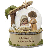 Precious Moments O Come Let Us Adore Him Snow Globe