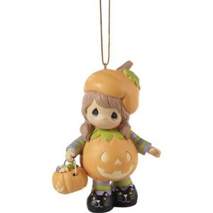 Precious Moments Girl Dressed as a Pumpkin Ornament Trick Or Treat You're So Sweet