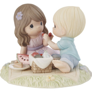Precious Moments Everyday with You is a Picnic Boy and Girl Figurine