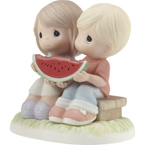 Precious Moments You’re One In A Melon Couple Sharing Watermelon Figurine